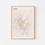 jaipur, india map poster - image 1