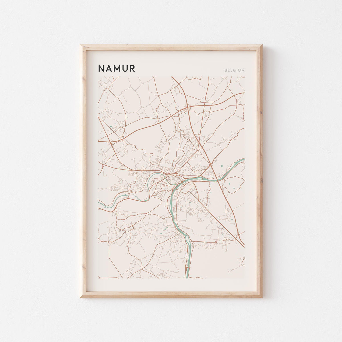 namur belgium map poster - image 1