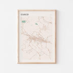 cusco, peru map poster - image 1