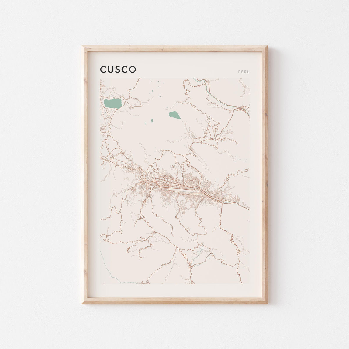 cusco, peru map poster - image 1