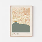 lausanne switzerland map poster - image 1