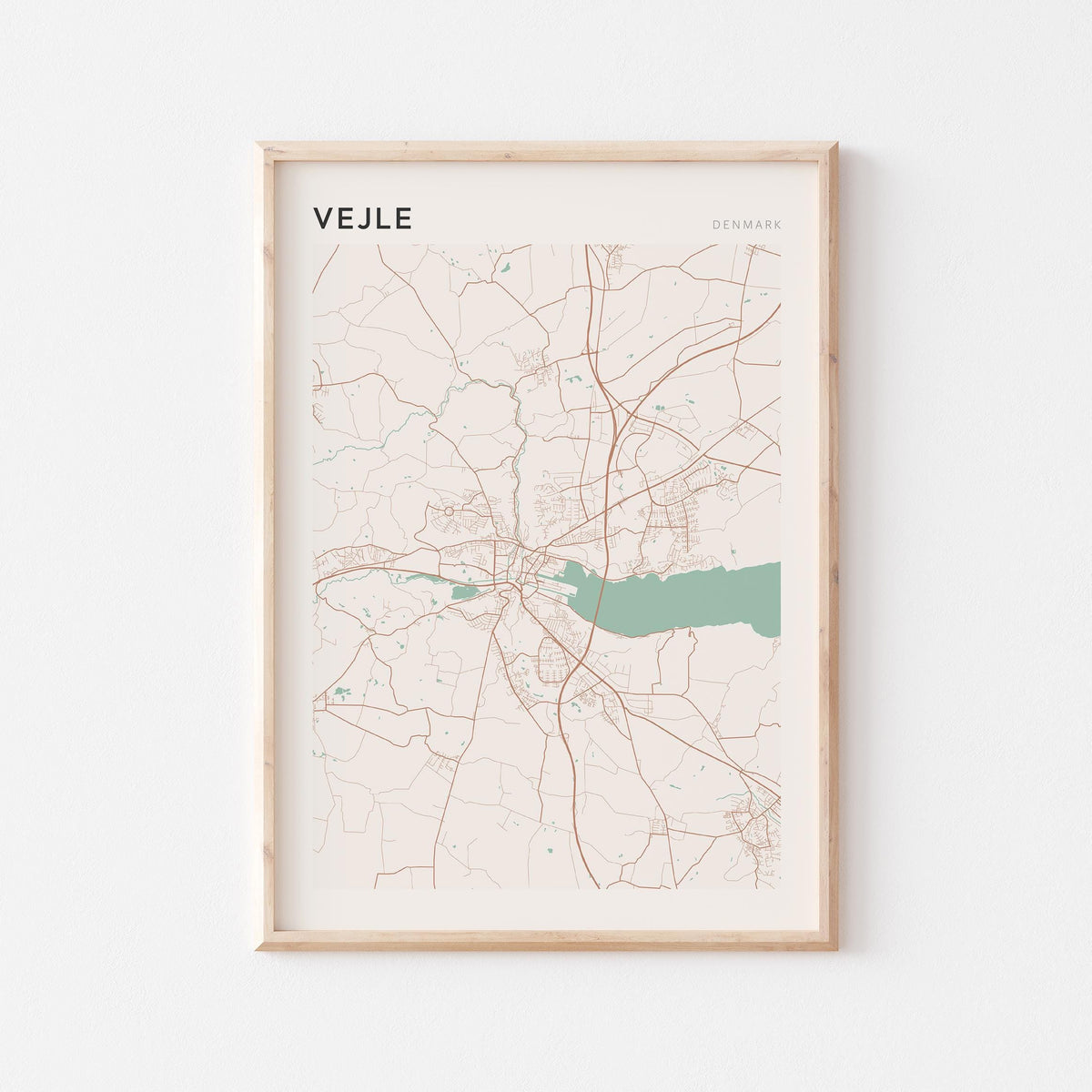 vejle denmark map poster - image 1