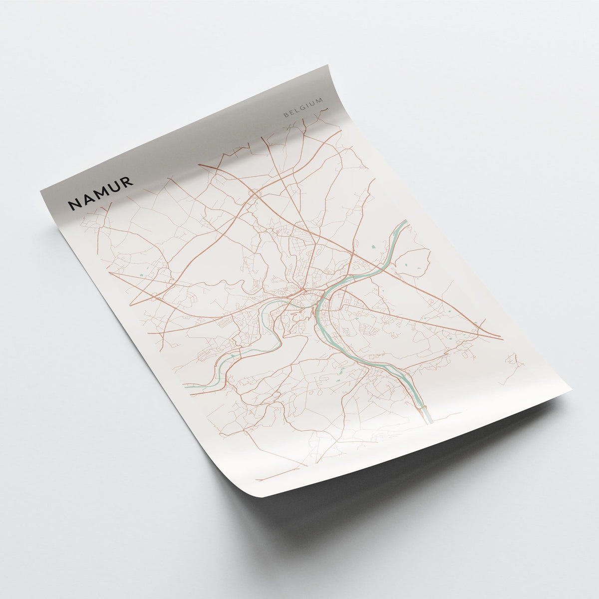 namur belgium map poster - image 4