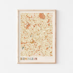 birmingham, united kingdom map poster - image 1