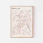 stuttgart germany map poster - image 1
