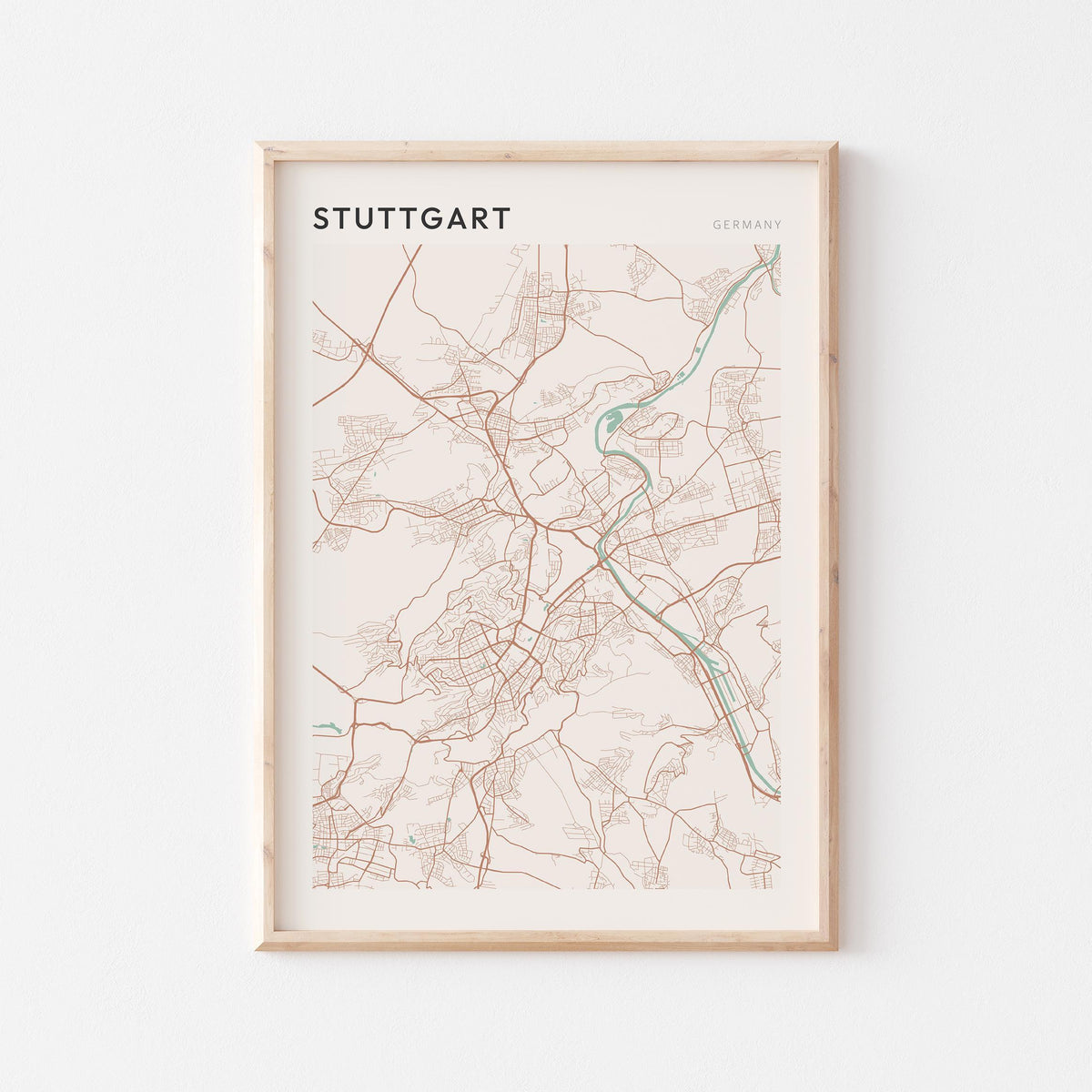 stuttgart germany map poster - image 1