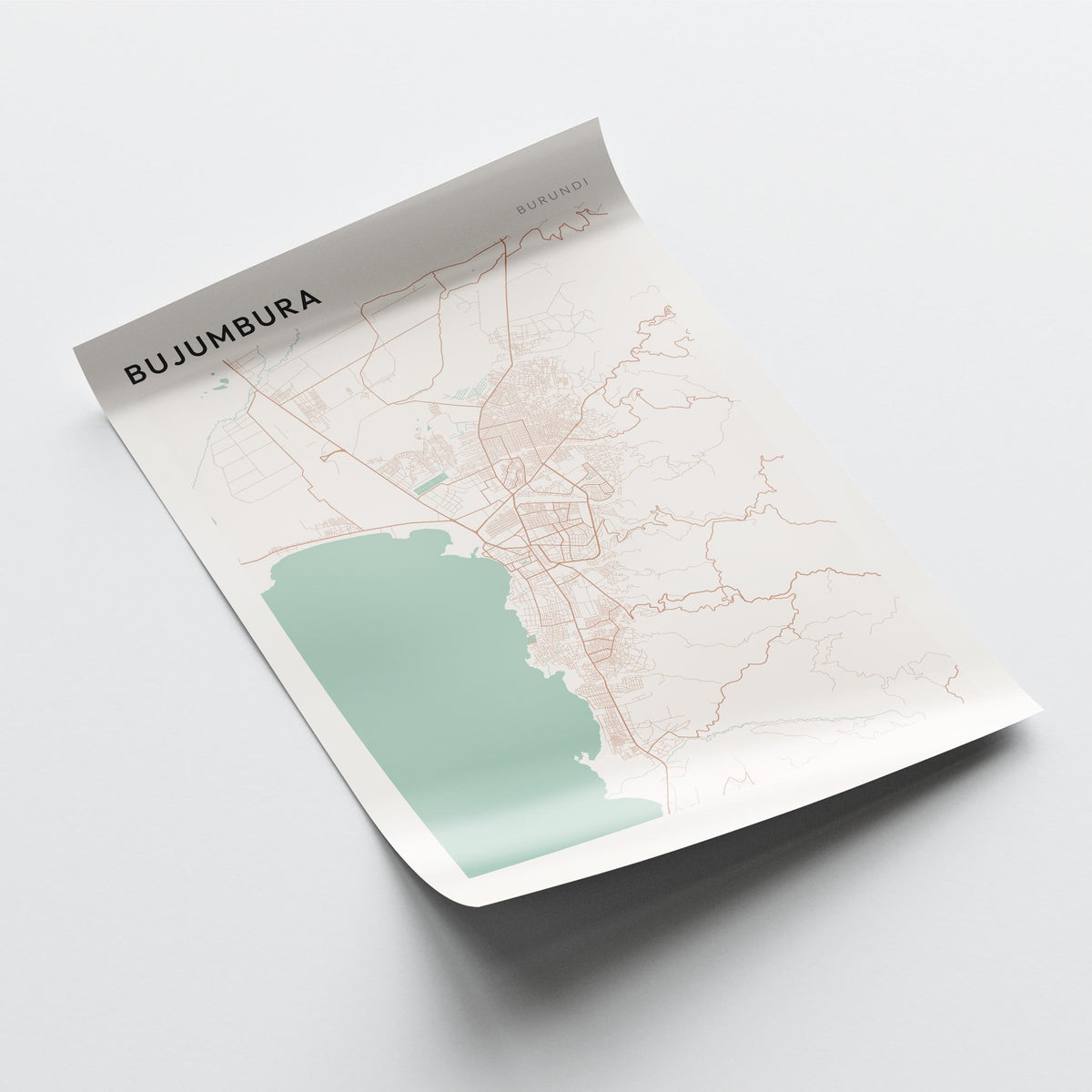 bujumbura, burundi map poster - image 2