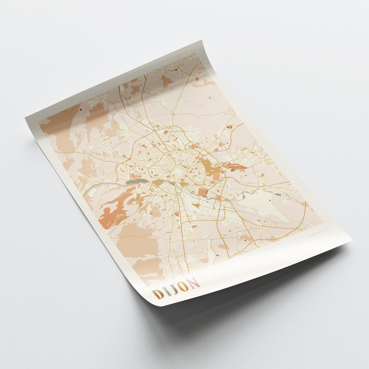 dijon france map poster - image 4