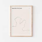 machu picchu, peru map poster - image 1