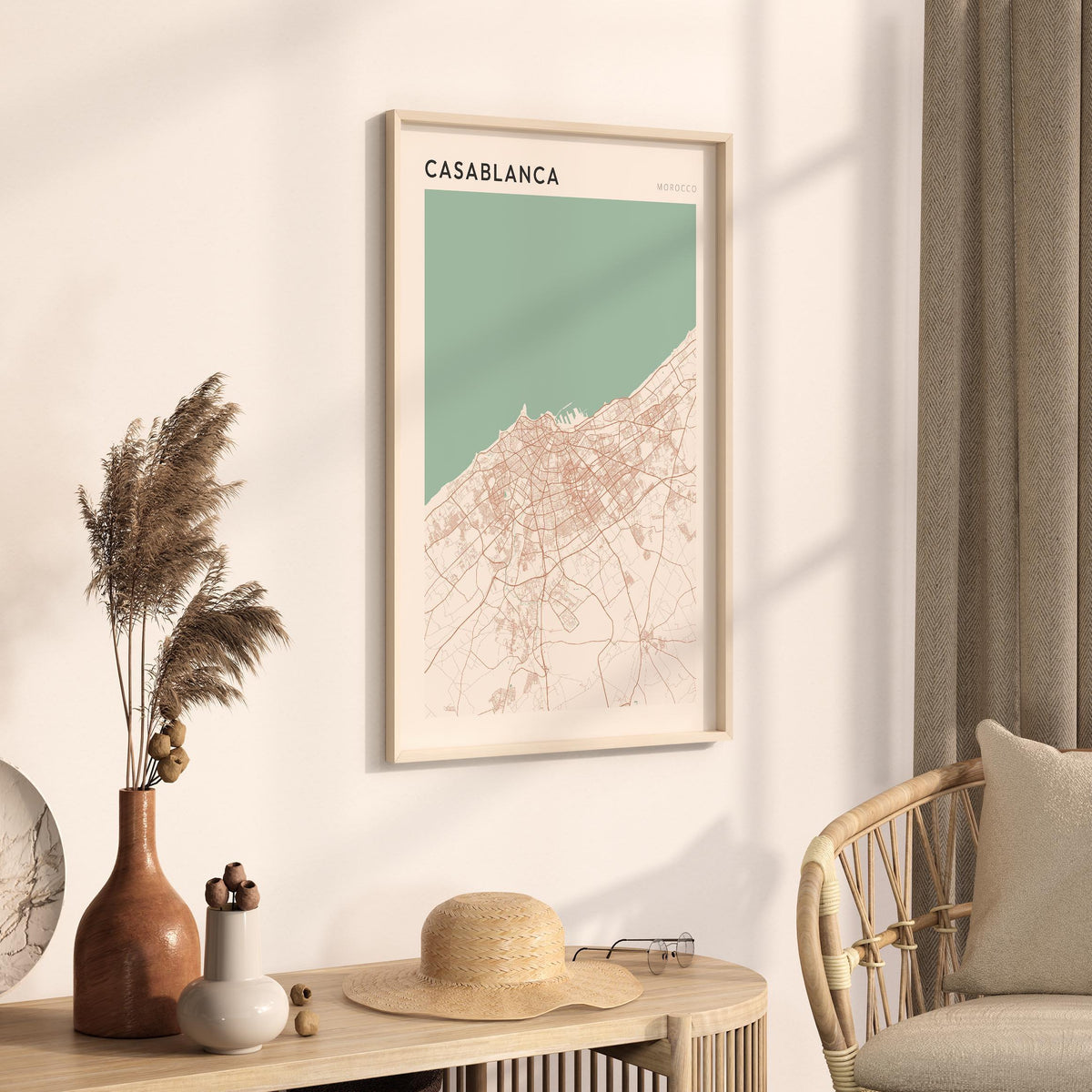 casablanca, morocco map poster - image 2