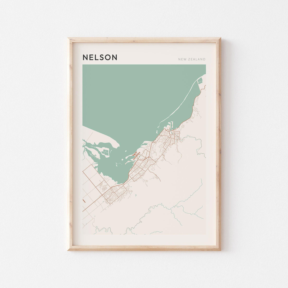 nelson, new zealand map poster - image 1