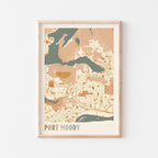 port moody, british columbia map poster - image 1