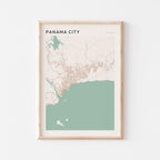 panama city, panama map poster - image 1