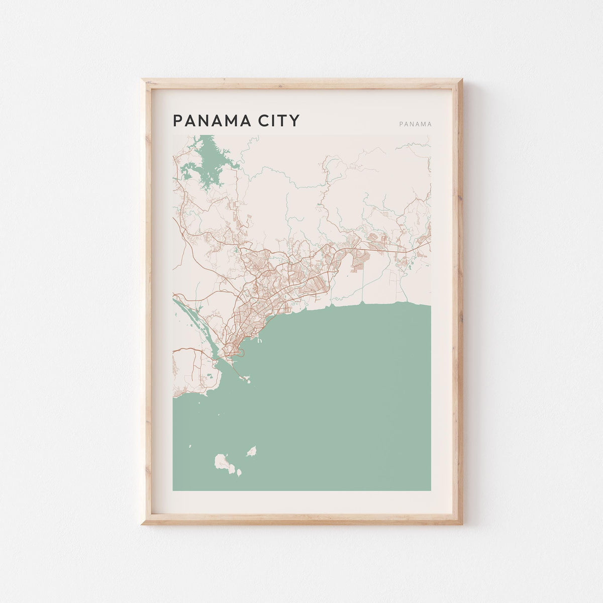 panama city, panama map poster - image 1