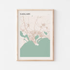cagliari italy map poster - image 1