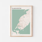 vladivostok russia map poster - image 1