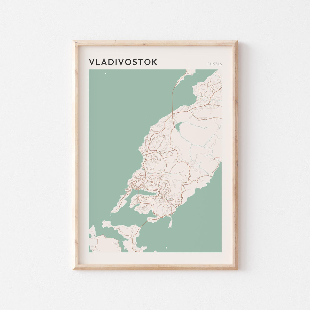 vladivostok russia map poster - image 1