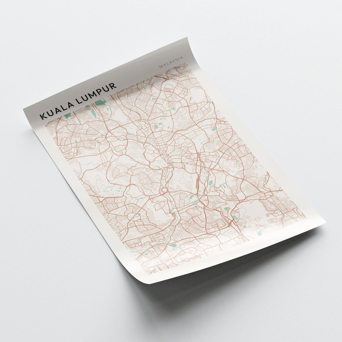 kuala lumpur, malaysia map poster - image 3