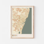 recife, brazil map poster - image 1