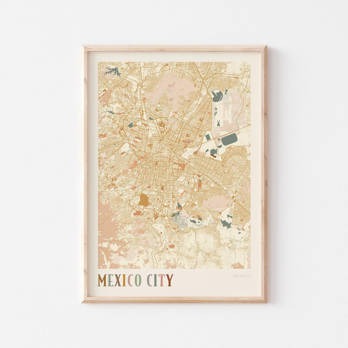 mexico city, mexico map poster - image 1