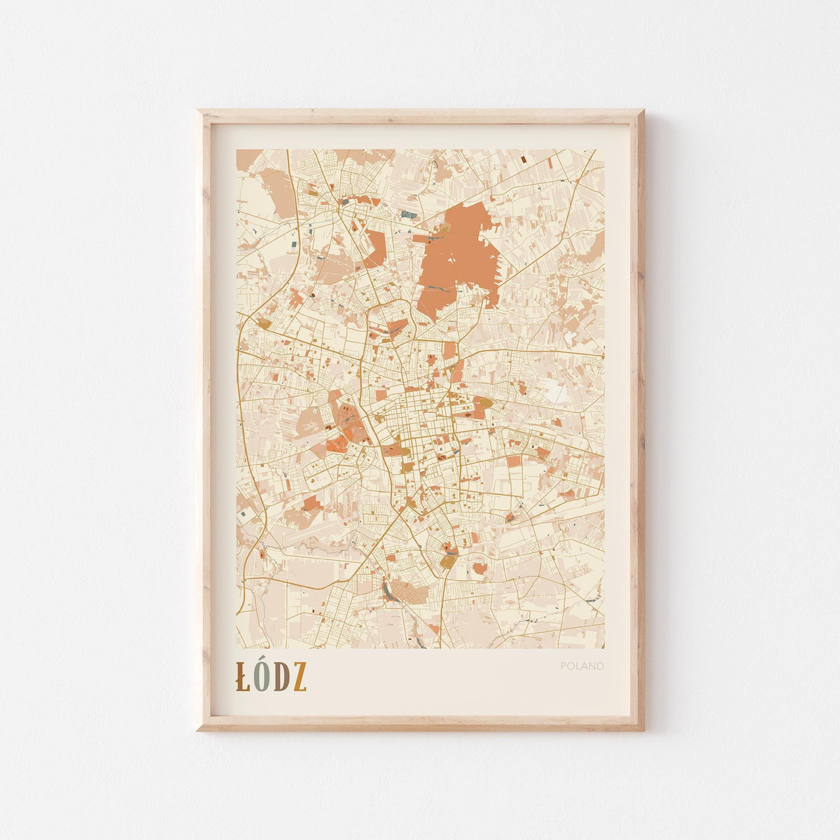 lodz poland map poster - image 1