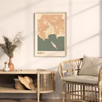 budva montenegro map poster - image 3