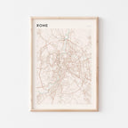 rome italy map poster - image 1
