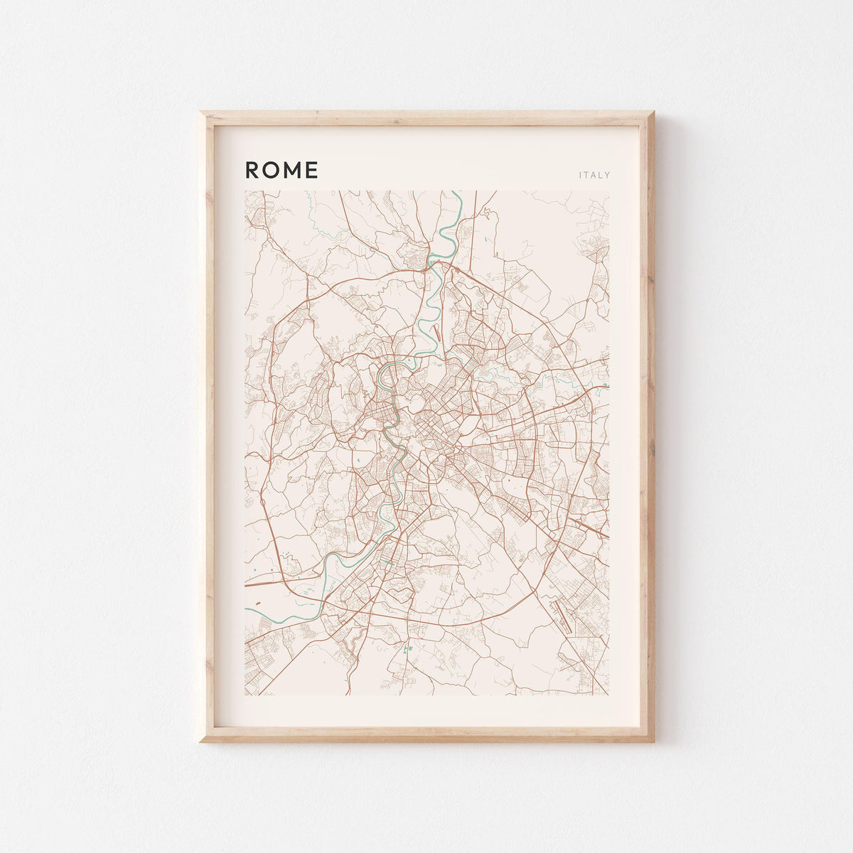 rome italy map poster - image 1