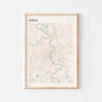 cologne germany map poster - image 1