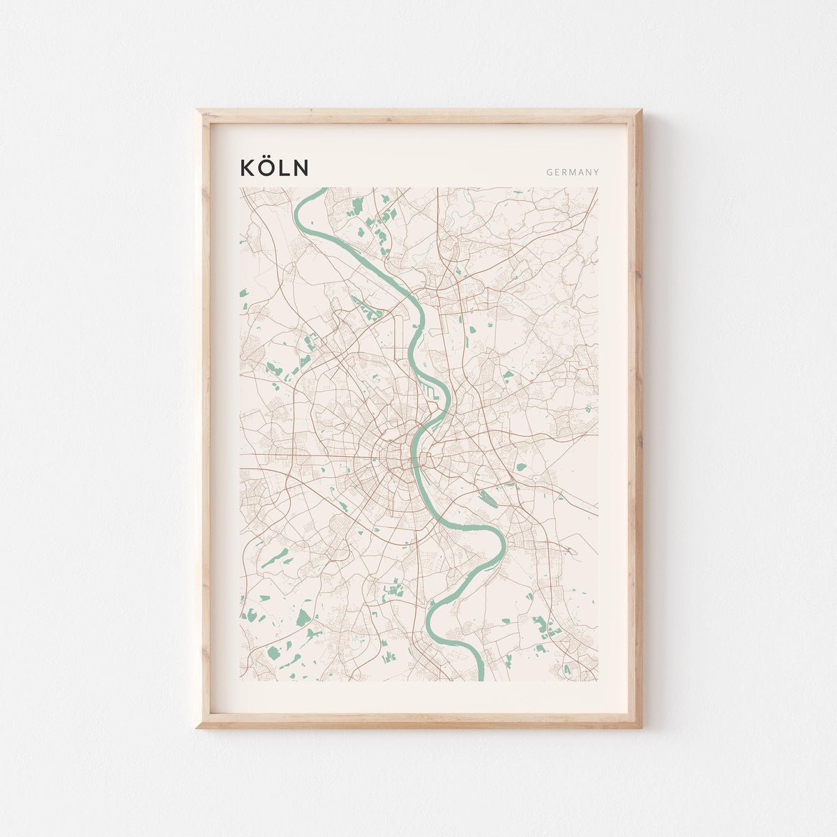 cologne germany map poster - image 1