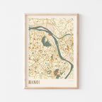 hanoi, vietnam map poster - image 1