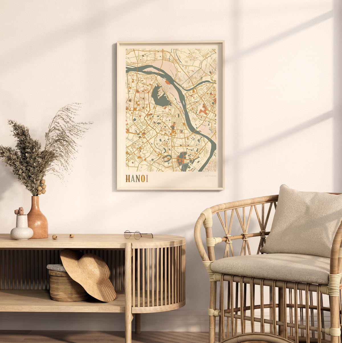 hanoi, vietnam map poster - image 3