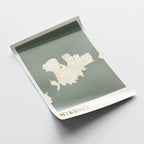 mykonos greece map poster - image 4