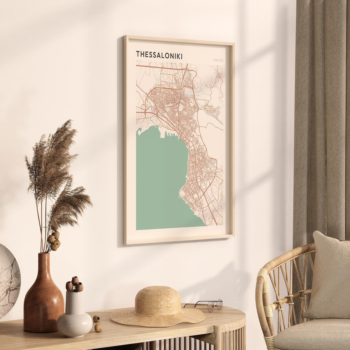 thessaloniki greece map poster - image 2