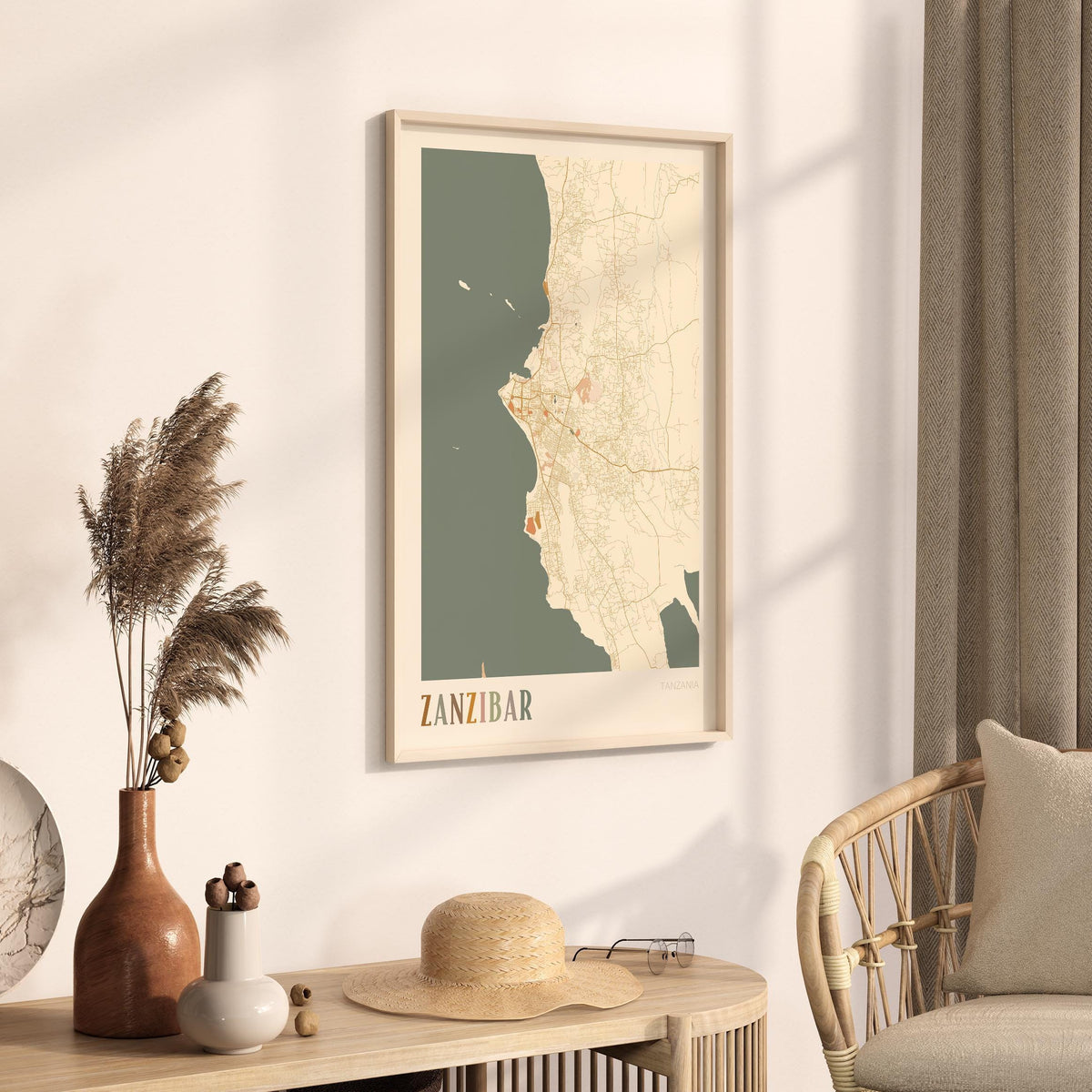 zanzibar, tanzania map poster - image 2
