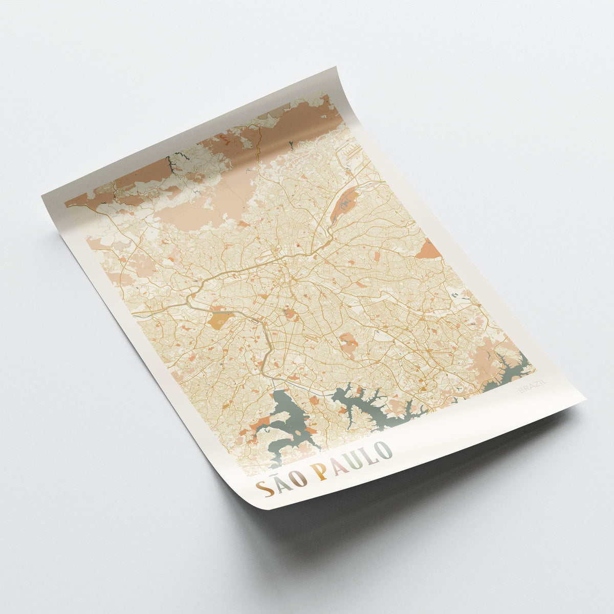 sao paulo, brazil map poster - image 3