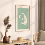santorini greece map poster - image 3