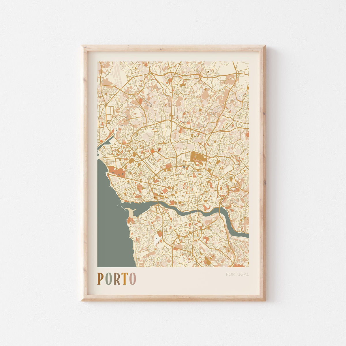 porto portugal map poster - image 1