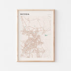 nicosia, cyprus map poster - image 1