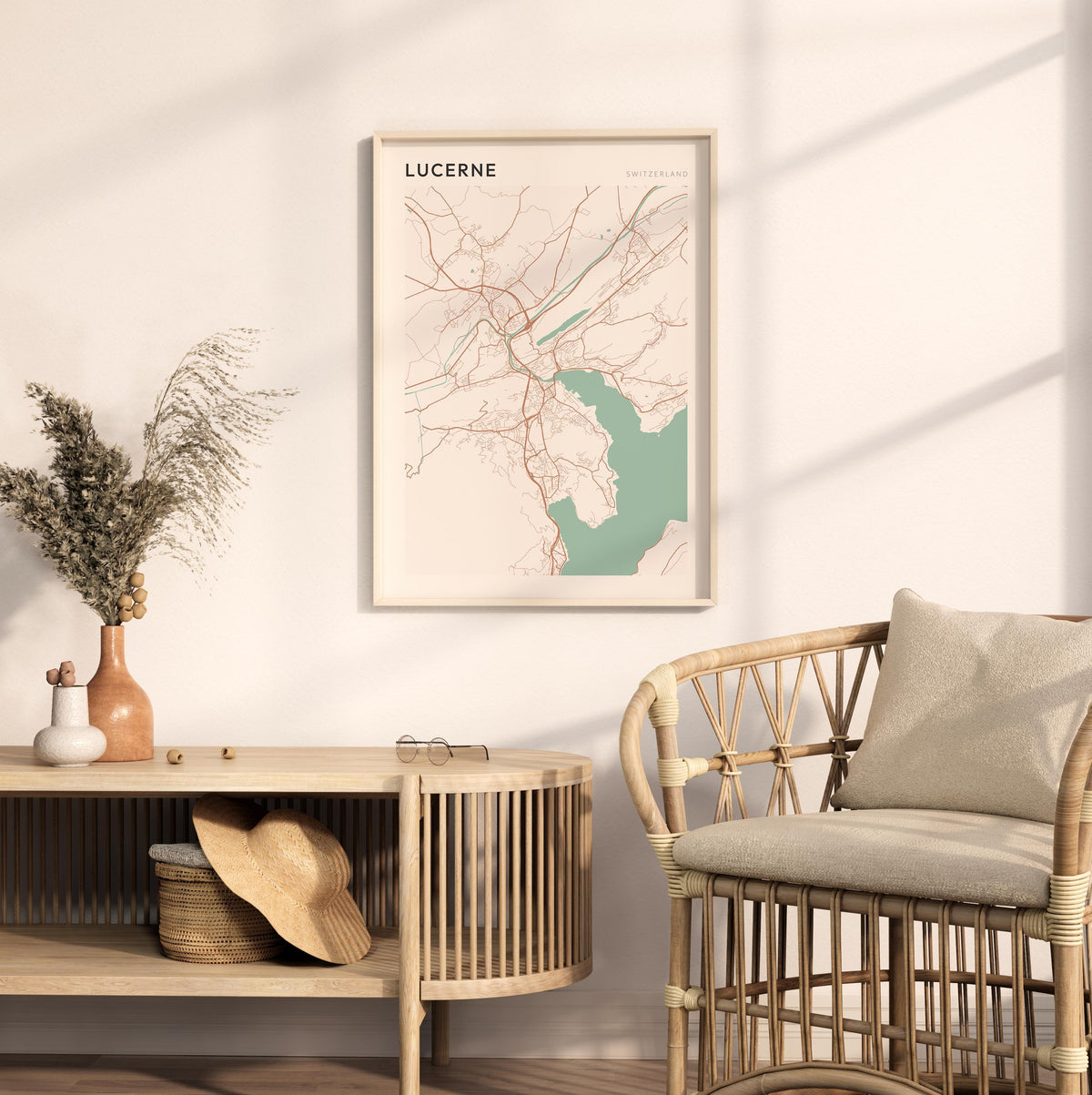 lucerne switzerland map poster - image 3