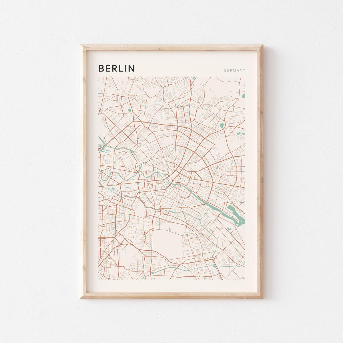 berlin germany map poster - image 1