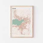 izmir, turkey map poster - image 1