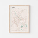 tartu estonia map poster - image 1