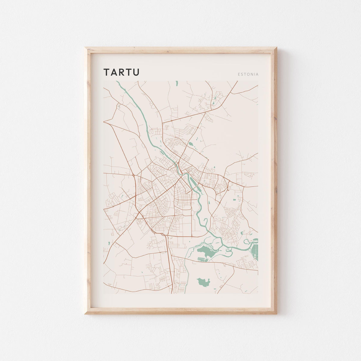 tartu estonia map poster - image 1