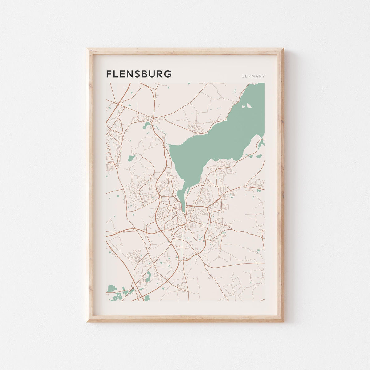 flensburg germany map poster - image 1