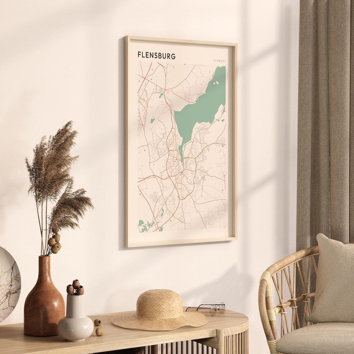 flensburg germany map poster - image 2