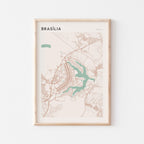 brasilia, brazil map poster - image 1