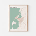 cartagena, colombia map poster - image 1