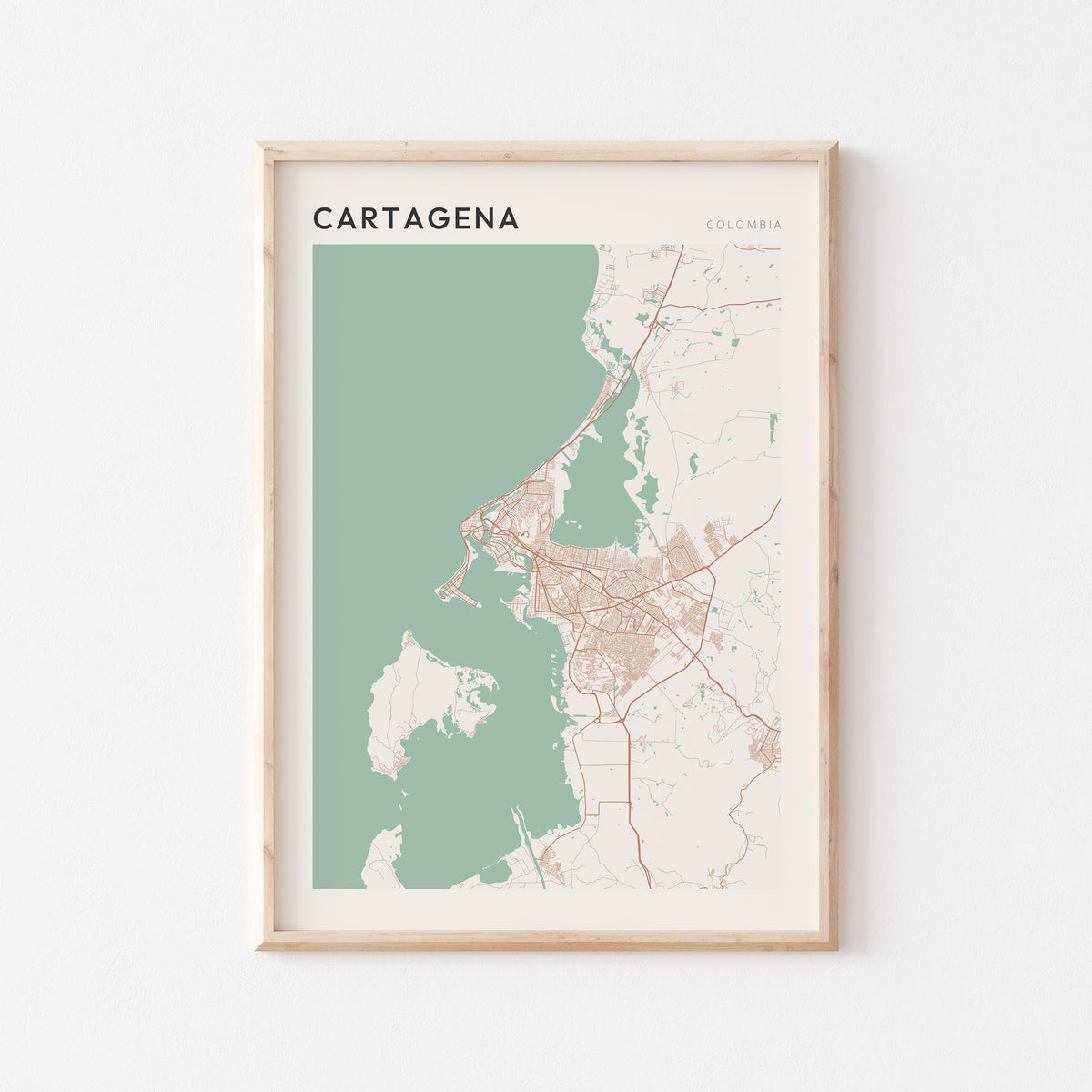 cartagena, colombia map poster - image 1