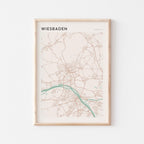 wiesbaden germany map poster - image 1